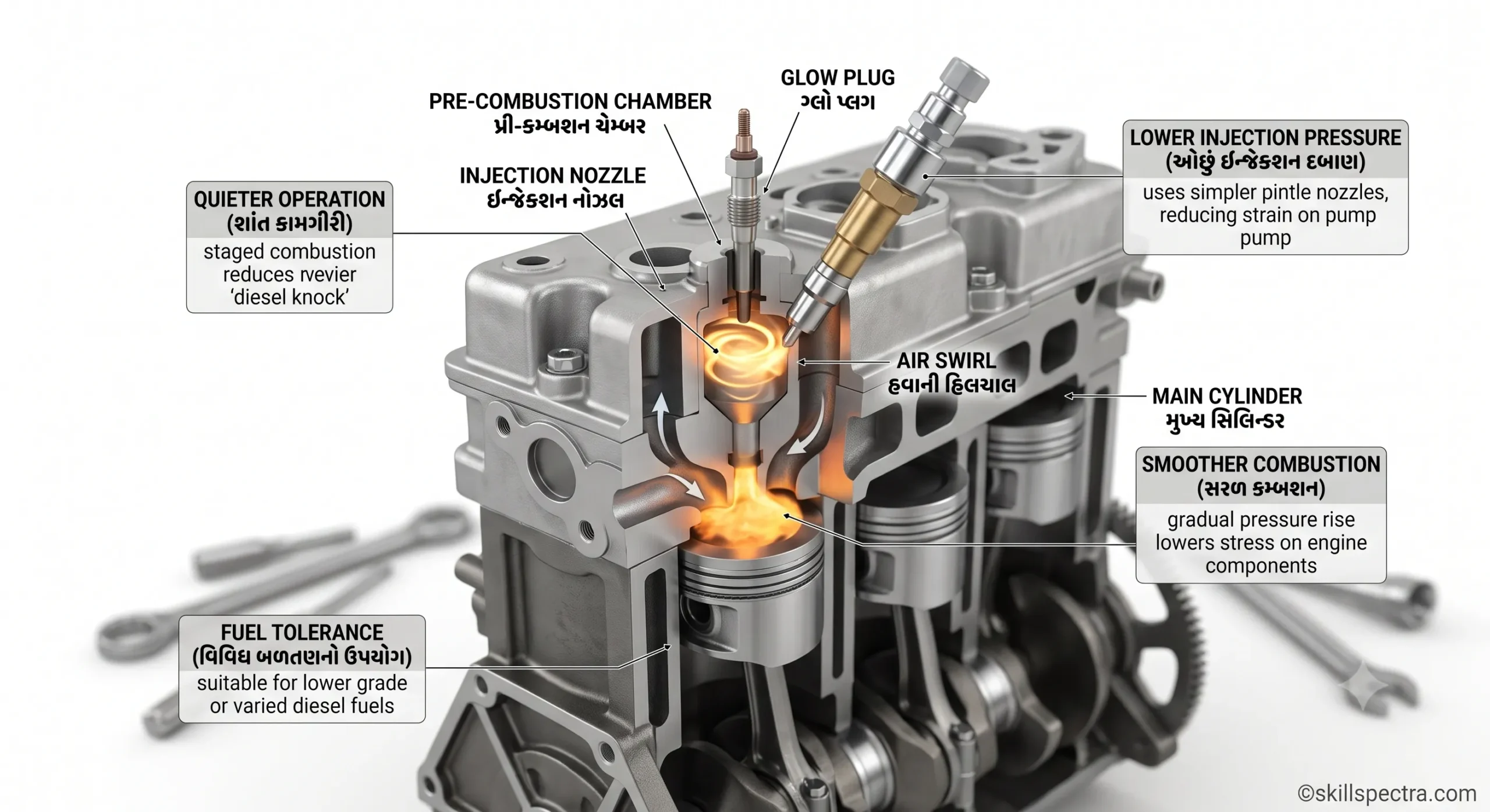 engine advantage indirect injection