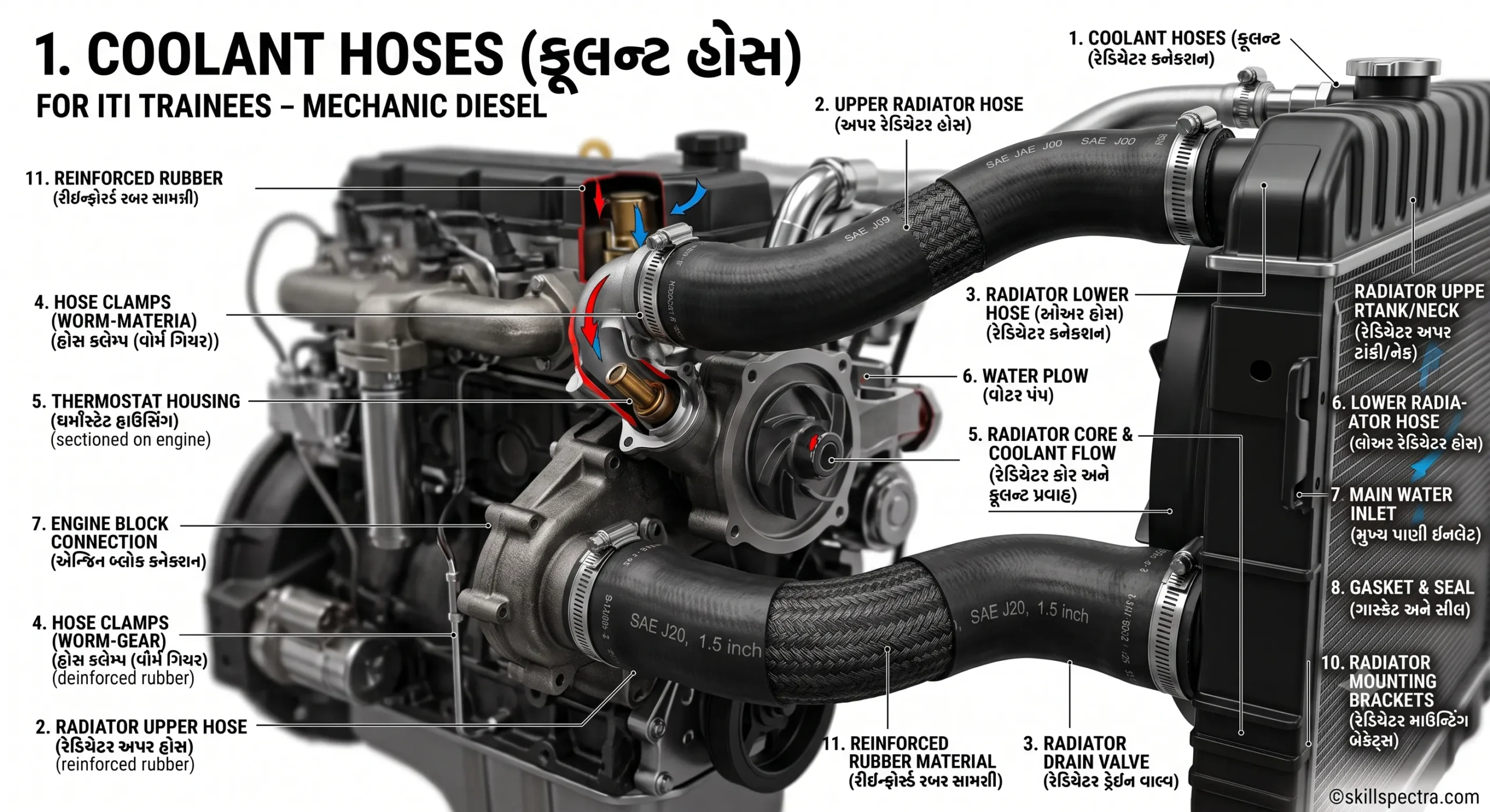 cooling sys hoses