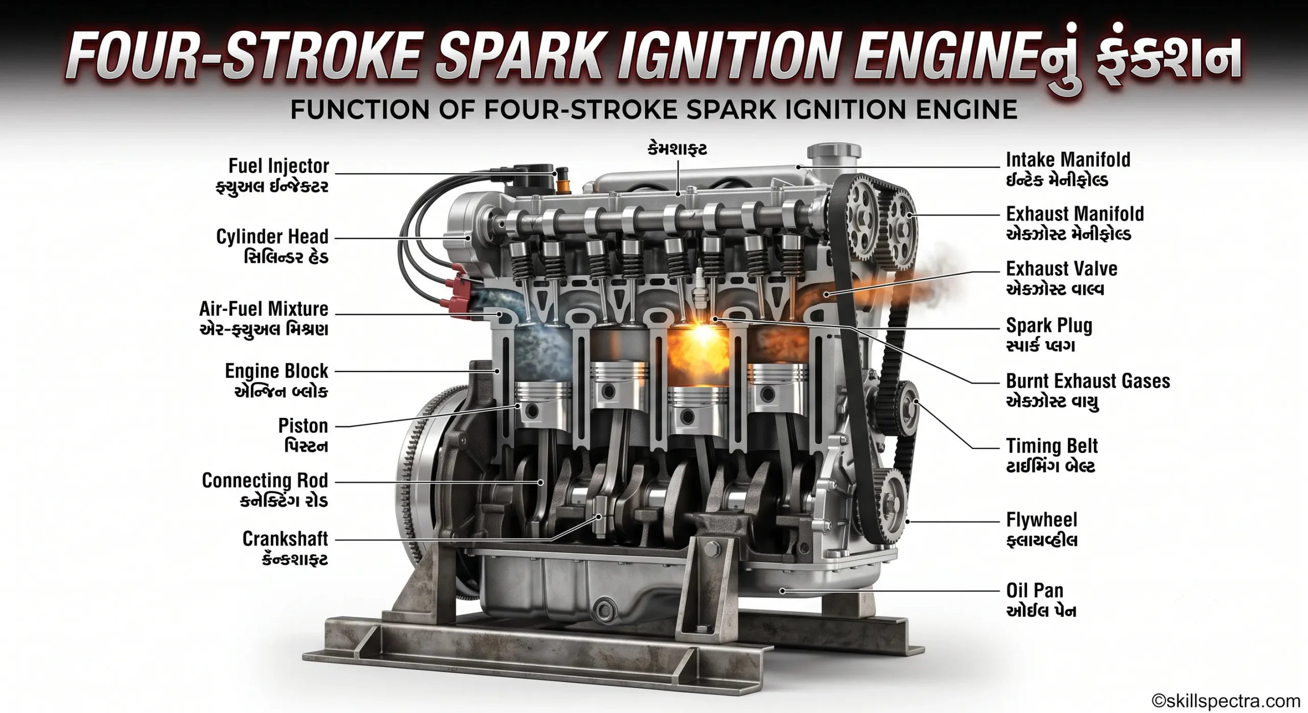 engine four stroke spark ignition