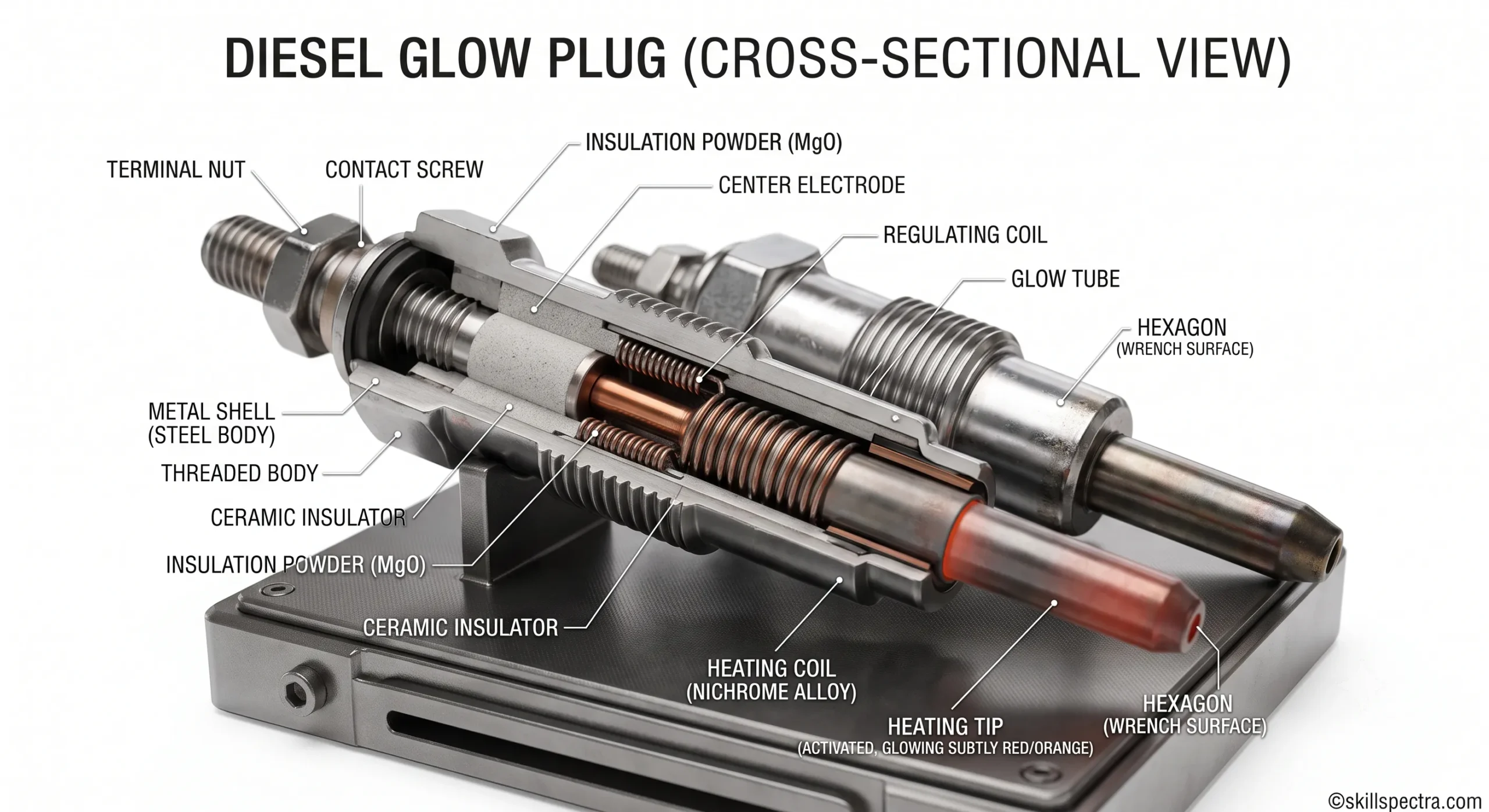 engine glow plug in