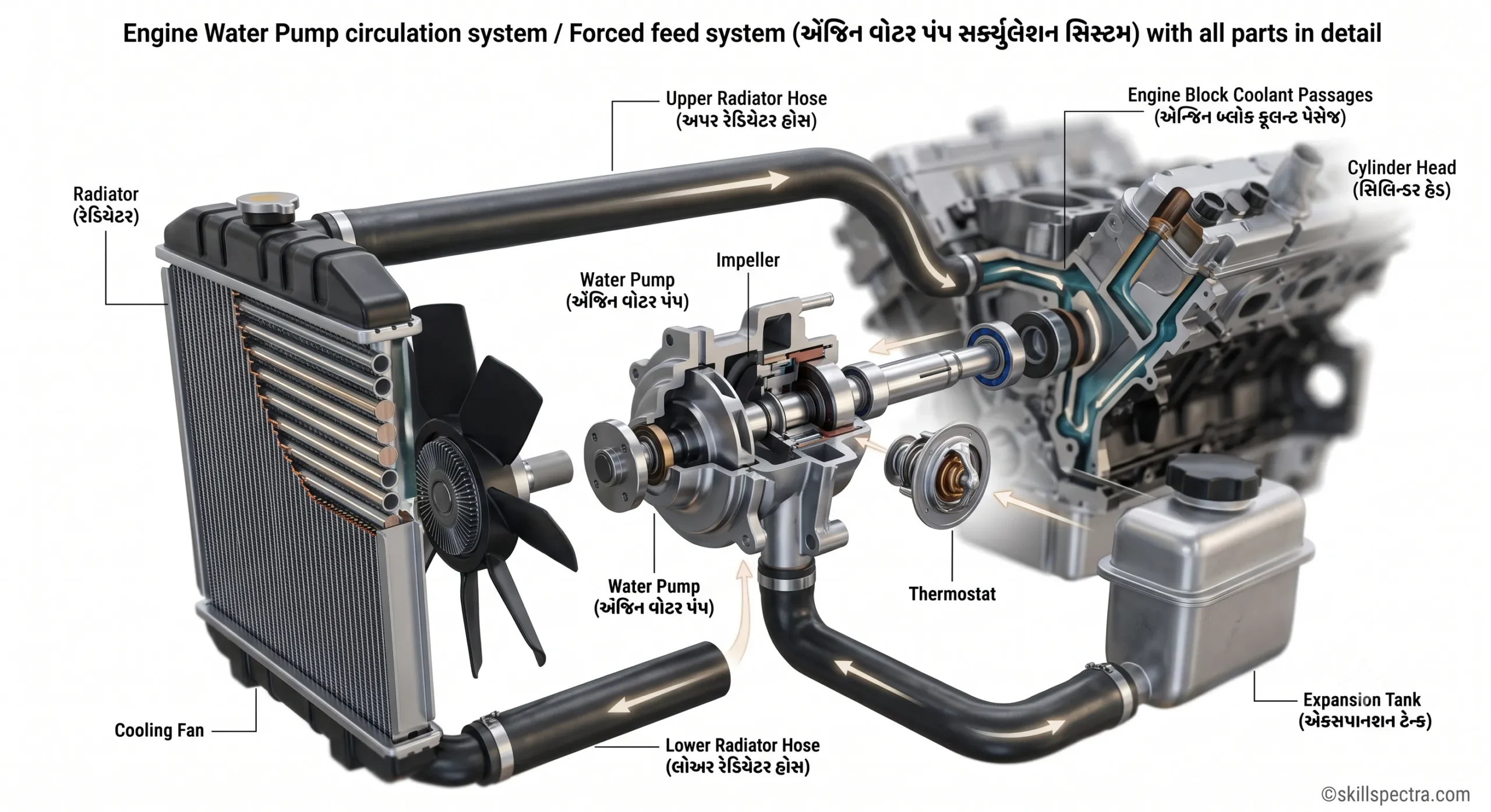 cooling system water pump system
