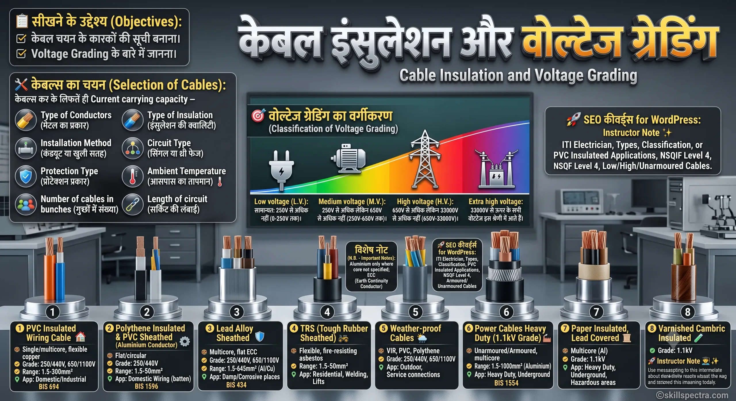 1.2.17-19 Cable Insulation और Voltage Grading