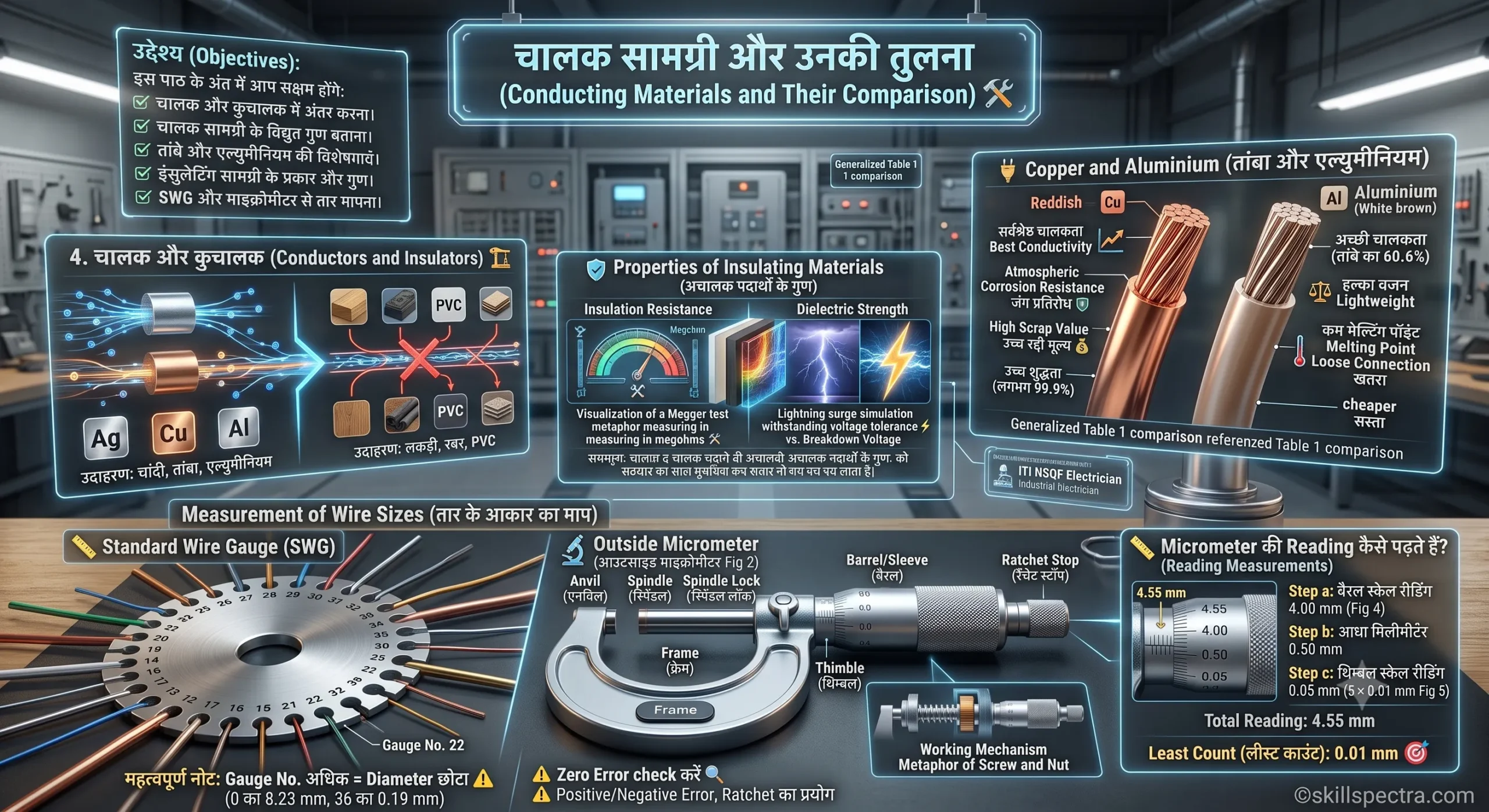 1.2.17-19 कंडकटिंग मटीरियल्स और कंपेरिसन Conducting Materials and their Comparison –